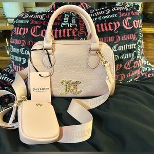 Juicy Couture All about that Bling satchel in light Pink.